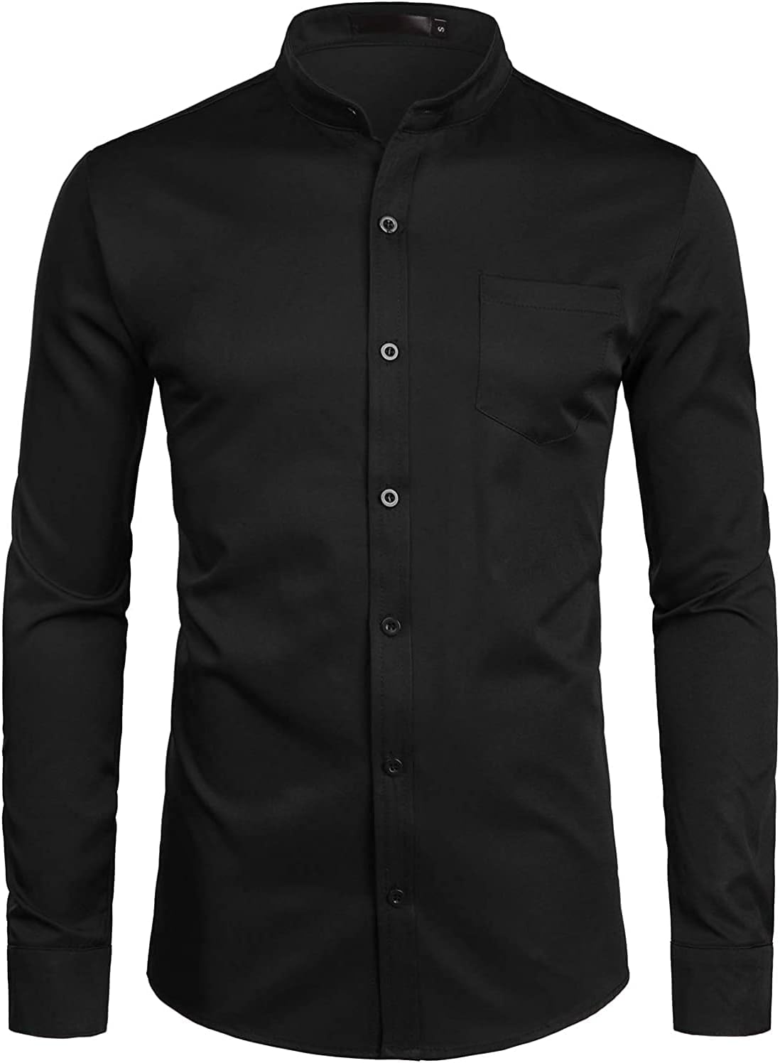 PARKLEES Menʼs Hipster Urban Design Regular Fit Long Sleeve Casual Business Button Up Dress Shirts