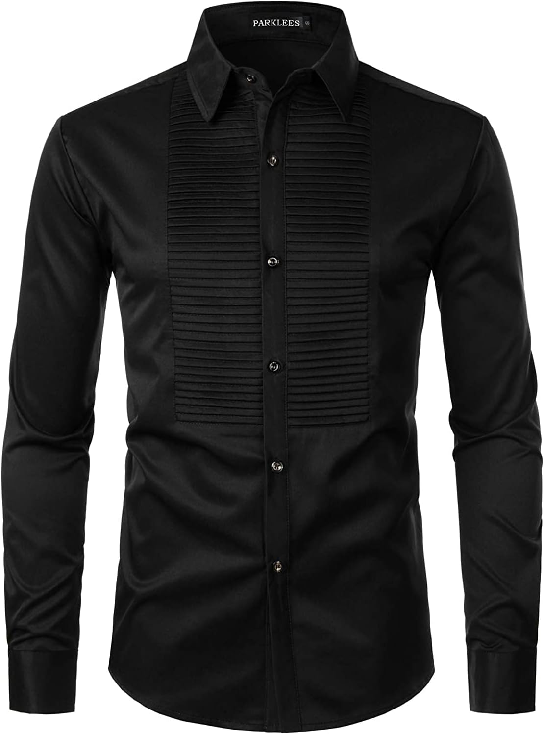 PARKLEES Menʼs Hipster Urban Design Regular Fit Long Sleeve Casual Business Button Up Dress Shirts