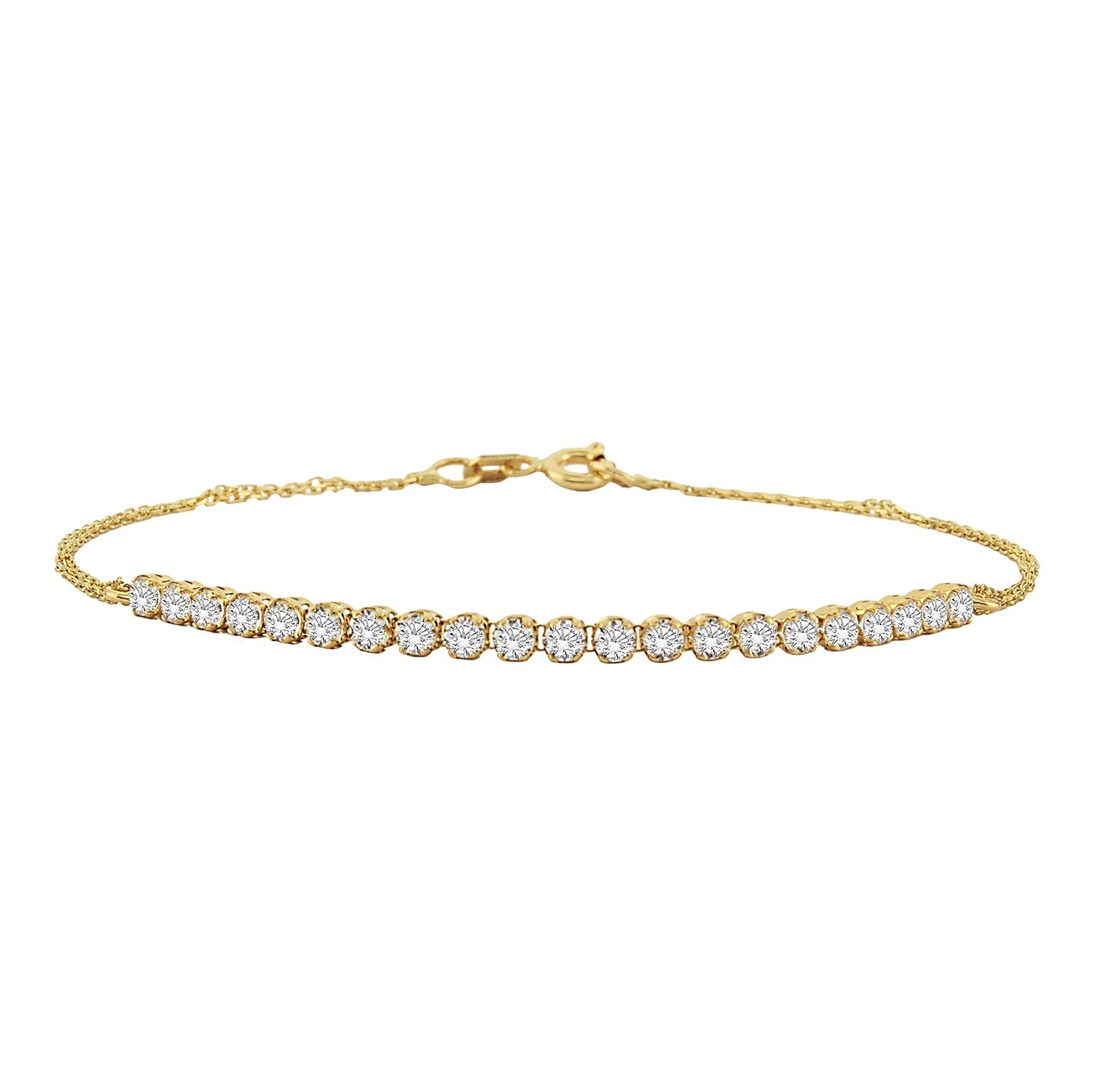 PAVOI 14K Gold Plated Cubic Zirconia Classic Tennis Bracelet