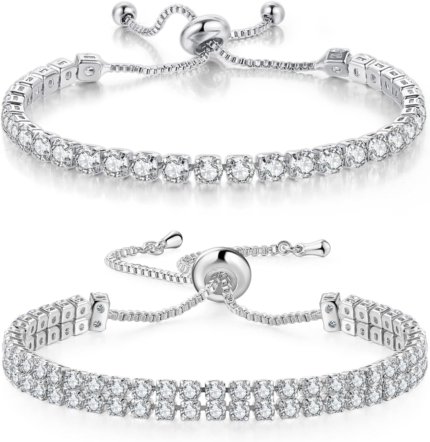 PAVOI 14K Gold Plated Cubic Zirconia Classic Tennis Bracelet