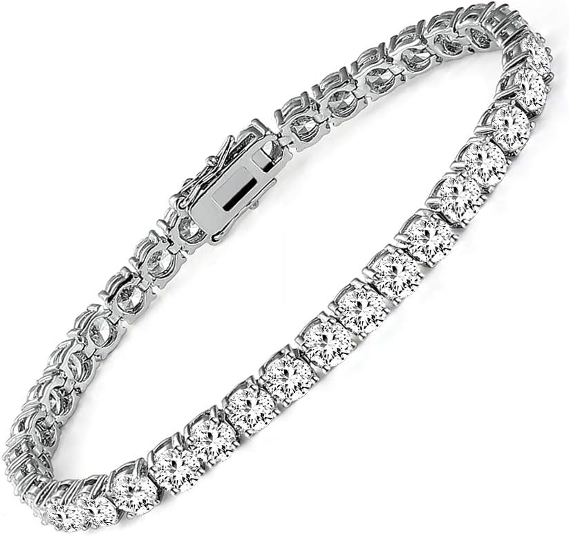 PAVOI 14K Gold Plated Cubic Zirconia Classic Tennis Bracelet