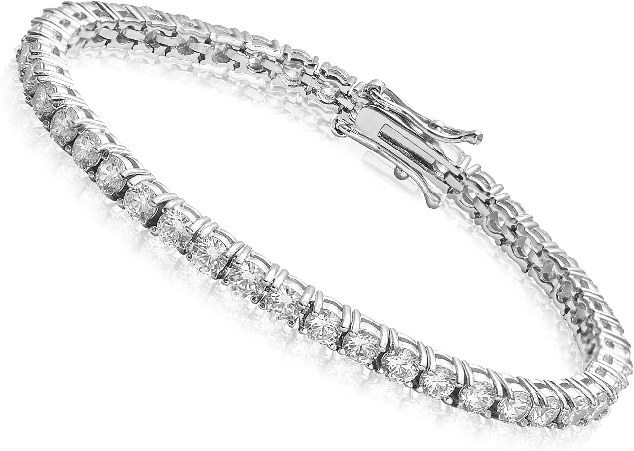 PAVOI 14K Gold Plated Cubic Zirconia Classic Tennis Bracelet