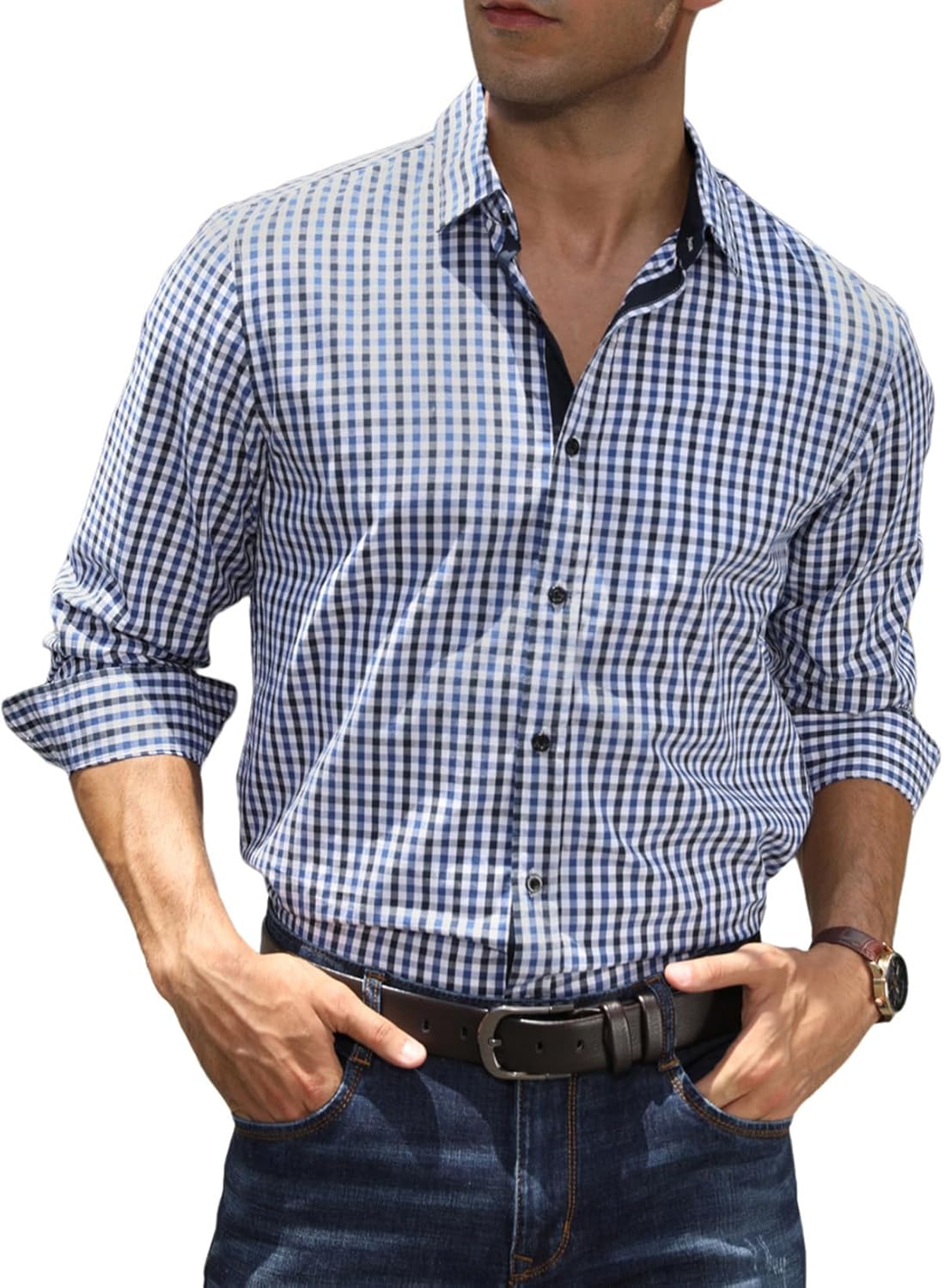 ack and Jones Mens Gingham Shirt