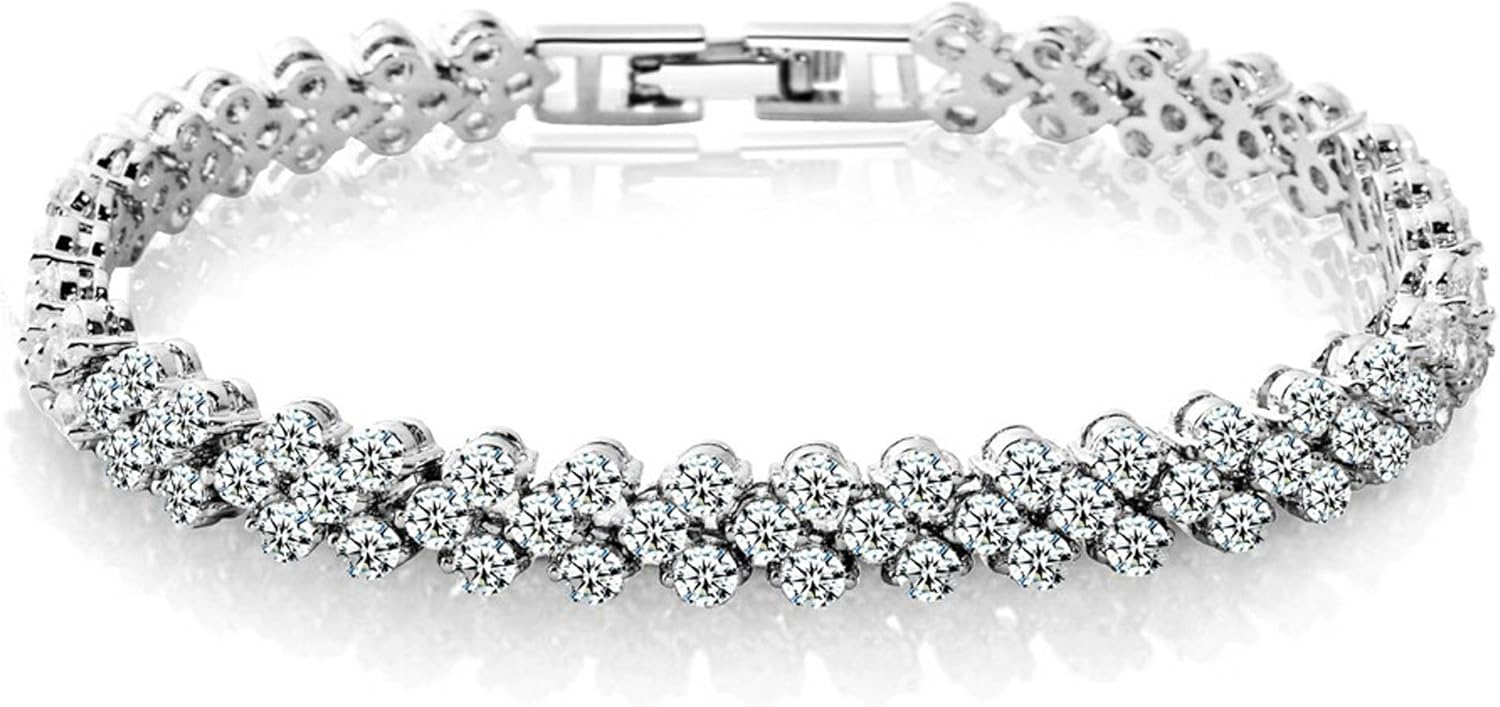 PAVOI 14K Gold Plated Cubic Zirconia Classic Tennis Bracelet