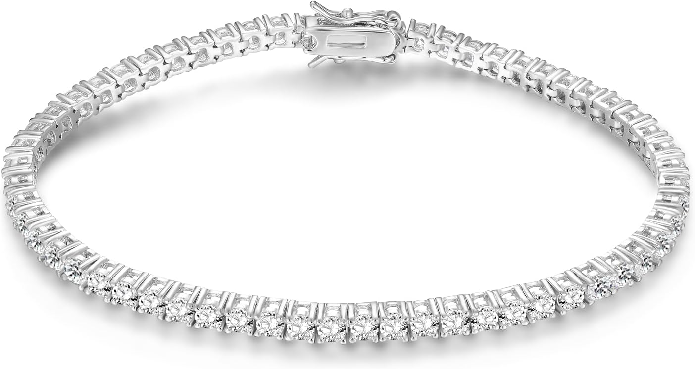 PAVOI 14K Gold Plated Cubic Zirconia Classic Tennis Bracelet