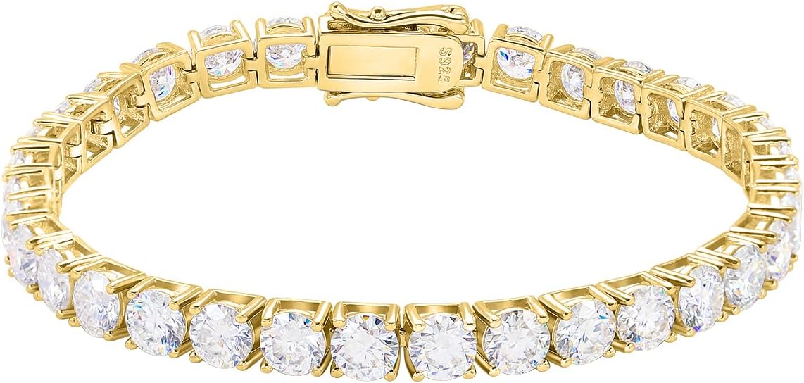 PAVOI 14K Gold Plated Cubic Zirconia Classic Tennis Bracelet