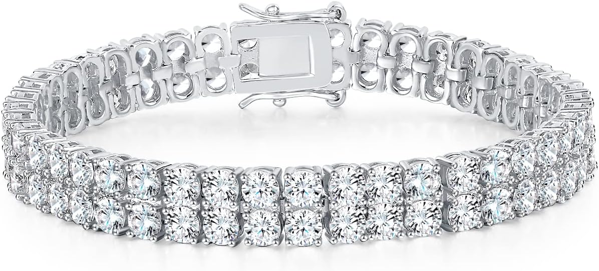 PAVOI 14K Gold Plated Cubic Zirconia Classic Tennis Bracelet