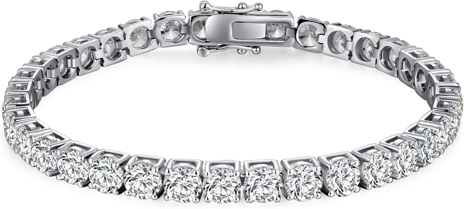 PAVOI 14K Gold Plated Cubic Zirconia Classic Tennis Bracelet