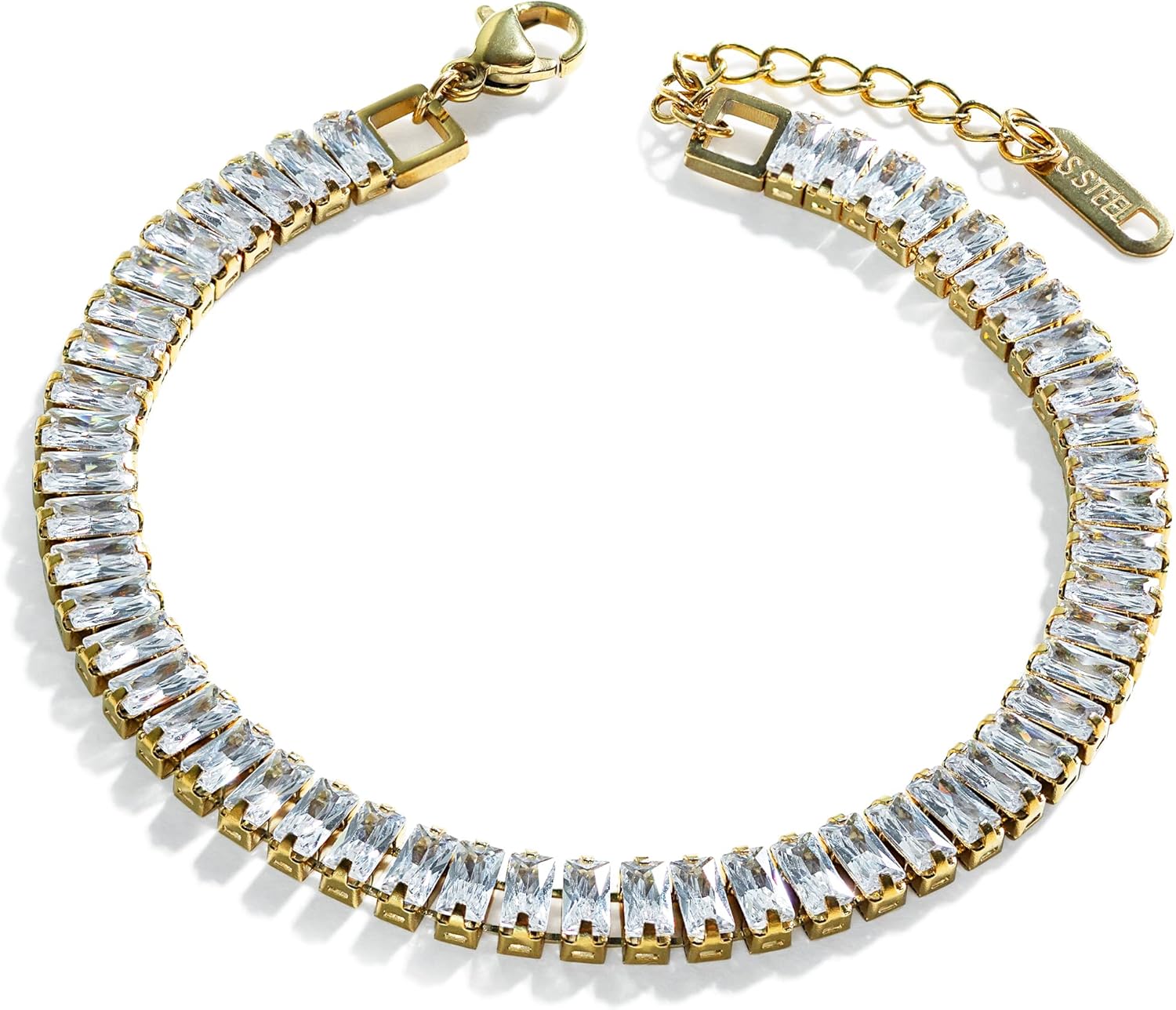 PAVOI 14K Gold Plated Cubic Zirconia Classic Tennis Bracelet